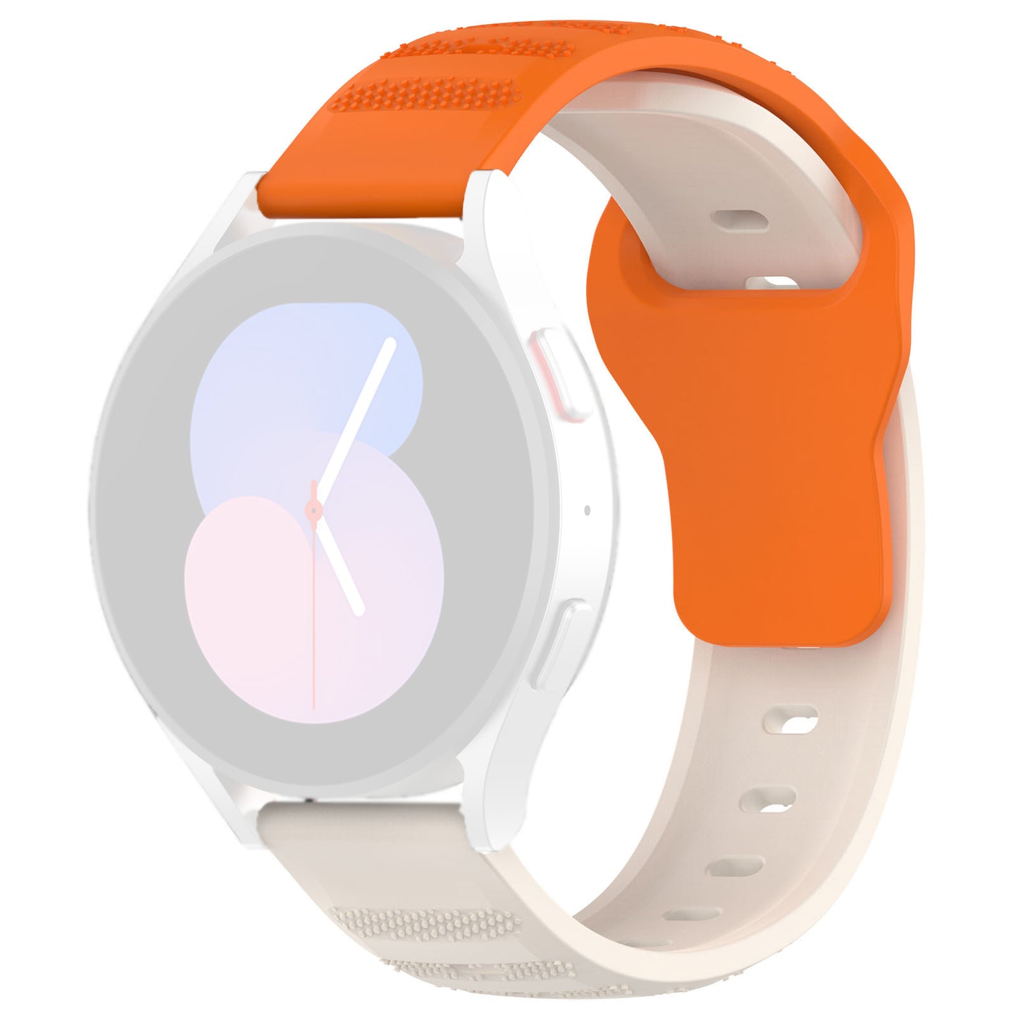 Remen Techsuit W050 za Samsung Galaxy Watch / Huawei Watch Series, Bež Narančasta