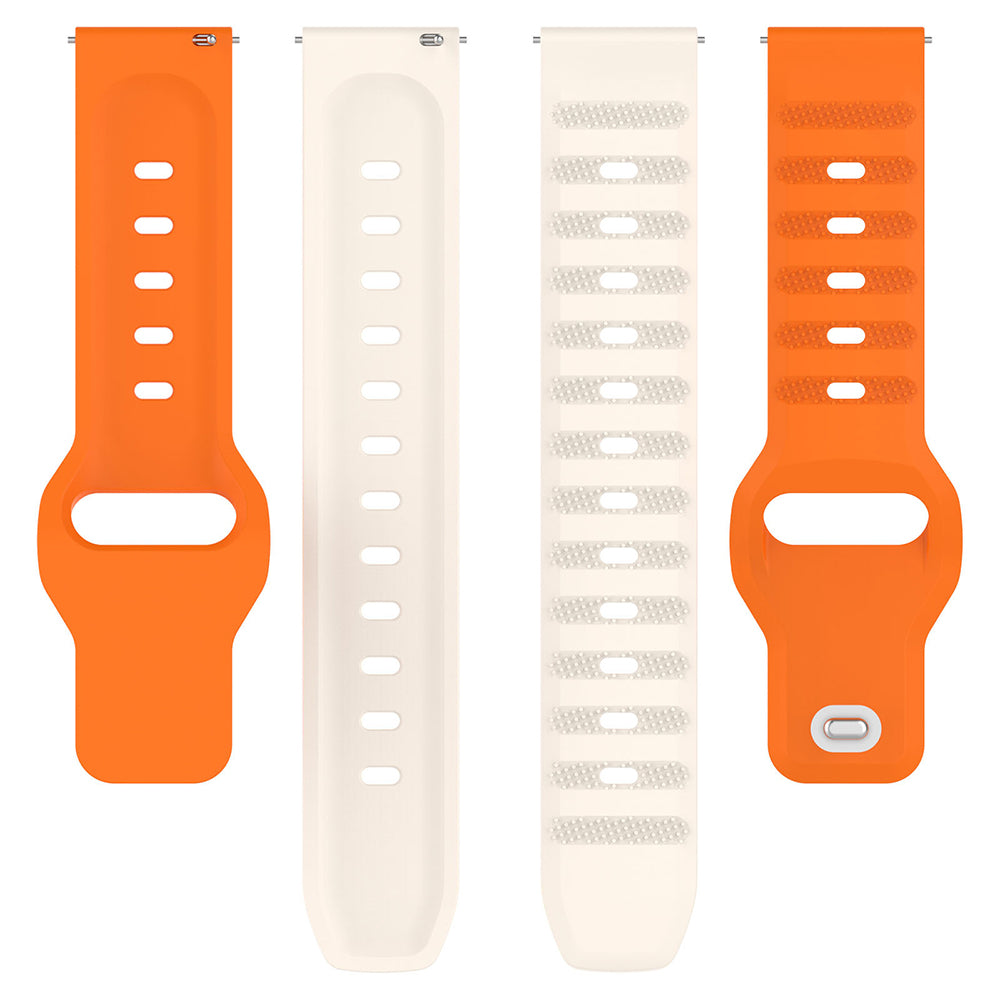 Remen Techsuit W050 za Samsung Galaxy Watch / Huawei Watch Series, Bež Narančasta