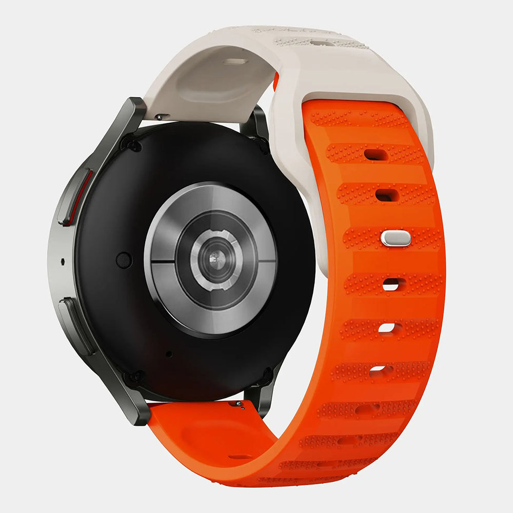 Remen Techsuit W050 za Samsung Galaxy Watch / Huawei Watch Series, Bež Narančasta