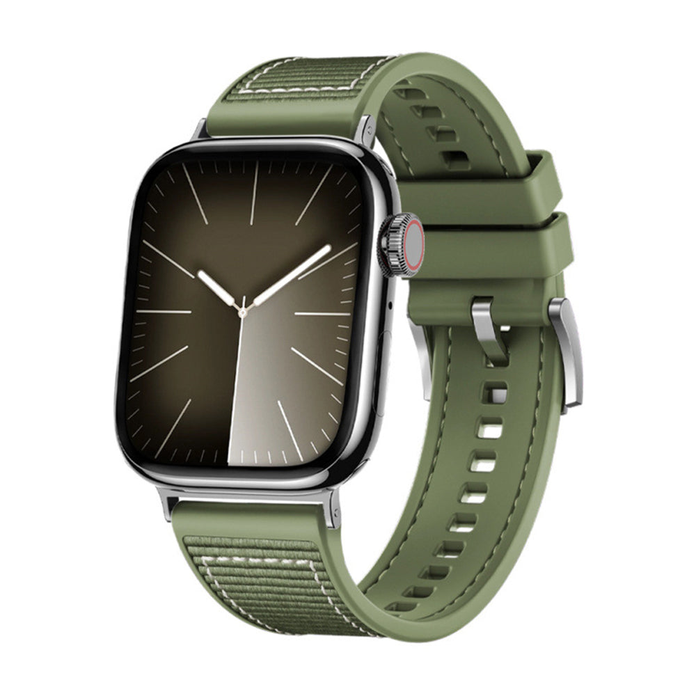 Techsuit W051 remen za Apple Watch 49mm / 46mm / 45mm / 44mm / 42mm serije, Zelena
