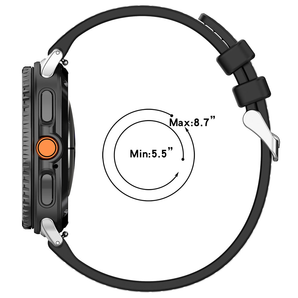 Curea Techsuit W051 za Samsung Galaxy Watch8 / Watch8 Classic Series, Crna