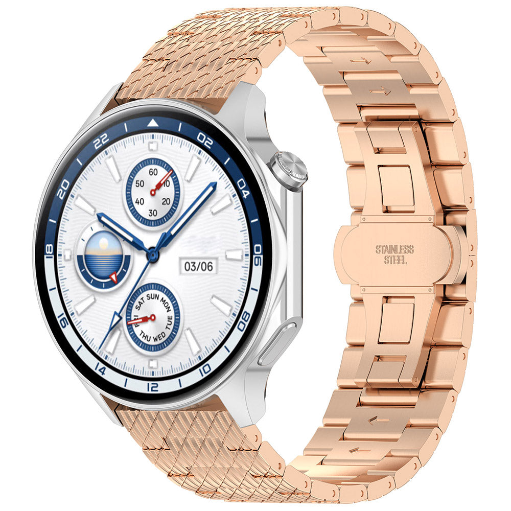 Remen Techsuit W052 za Samsung Galaxy Watch / Huawei Watch Series, 20mm, Zlatno-roza