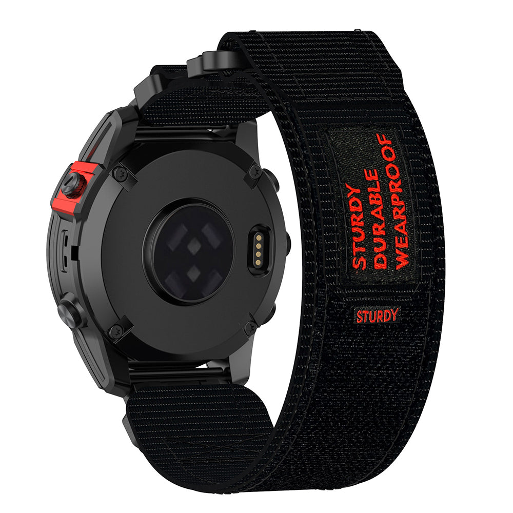 Remen Techsuit W057 za Garmin Watch Fenix / Forerunner Series, 22mm, Crni