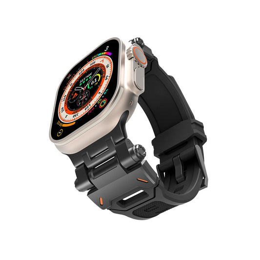 Remen Techsuit W064 za Apple Watch 49mm / 46mm / 45mm / 44mm / 42mm Series, Crna