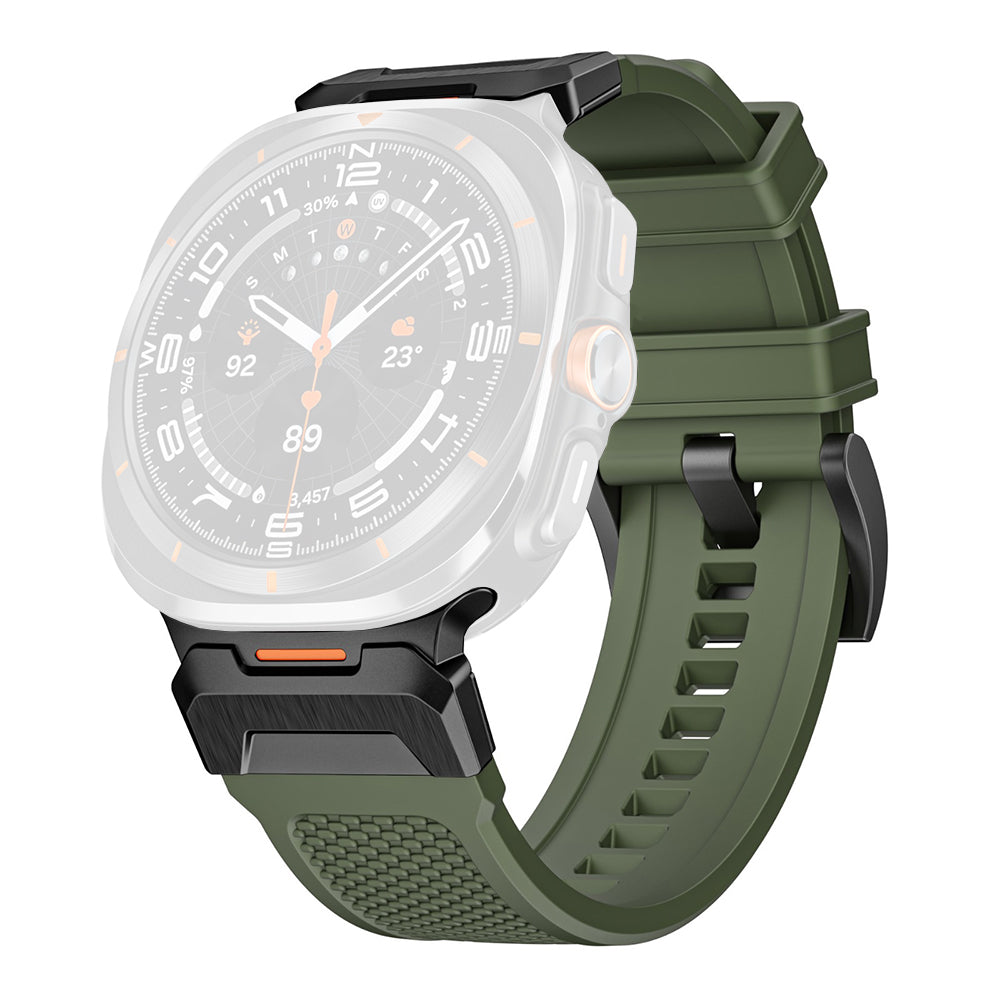 Techsuit W068 remen za Samsung Galaxy Watch Ultra Series, Zelena Crna