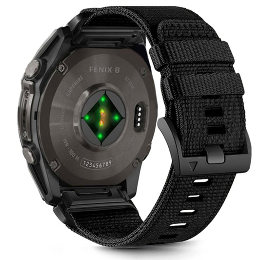 Techsuit W070 remen za Garmin Watch Fenix / Forerunner / Approach seriju, 22mm, Crni