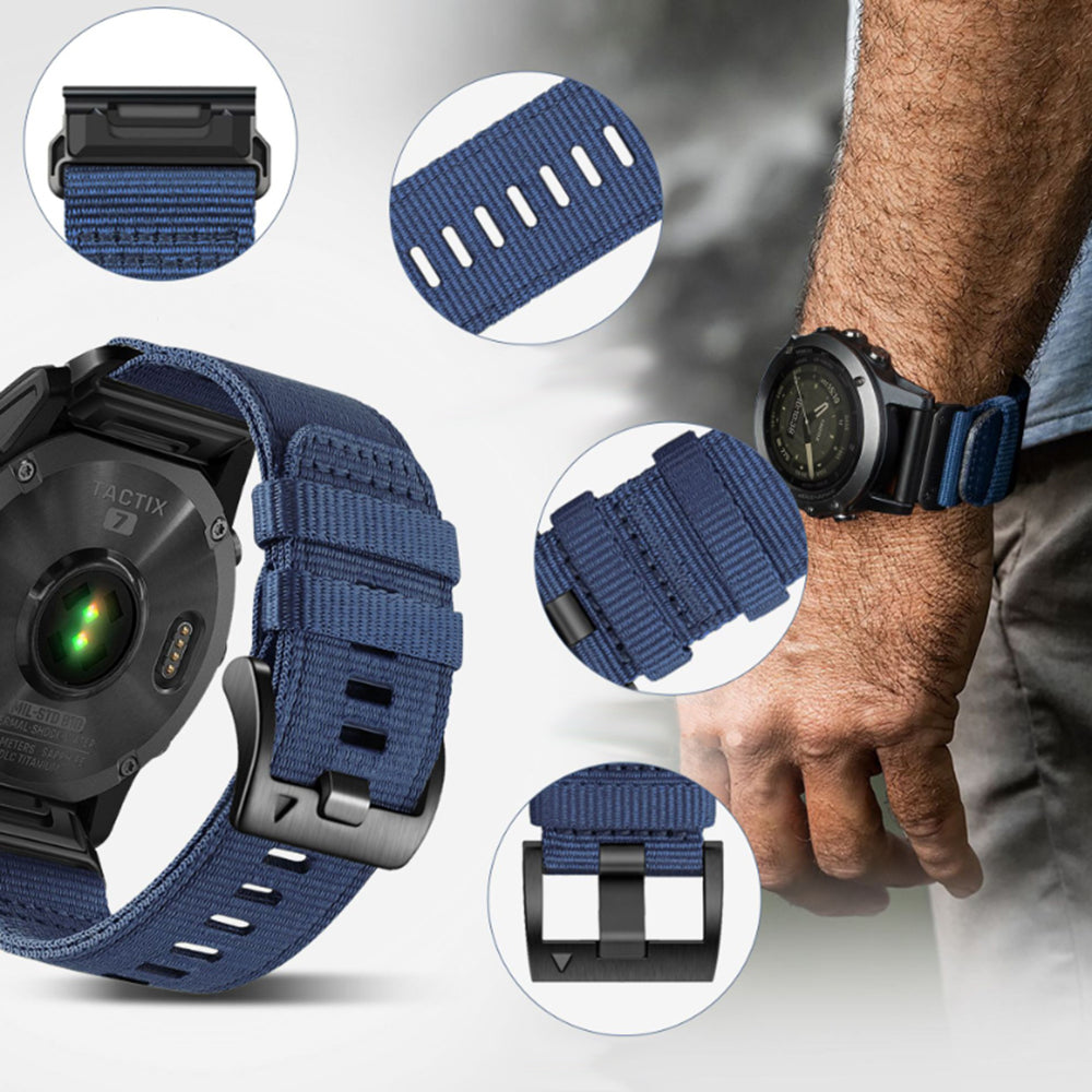 Techsuit W070 remen za Garmin Watch Fenix seriju, 26mm, Tamnoplava