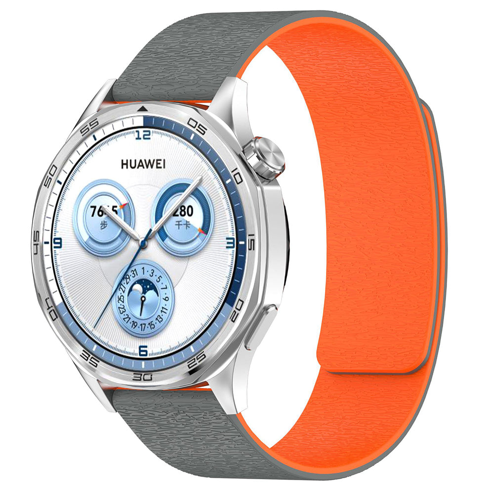 Narukvica Techsuit W074 za Huawei Watch / Garmin Watch seriju, 18mm, Sivo-narančasta