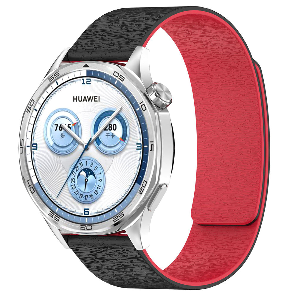 Remen Techsuit W074 za Samsung Galaxy Watch / Huawei Watch Series, 22mm, Crno Crveni