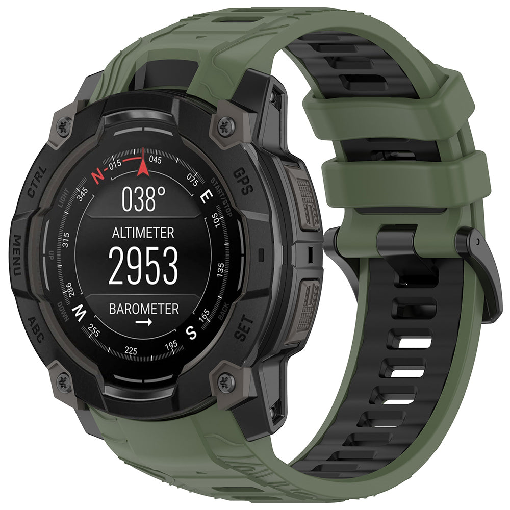 Remen Techsuit W077 za Garmin Instinct 3 45mm Solar / Instinct 3 45mm, Zelen