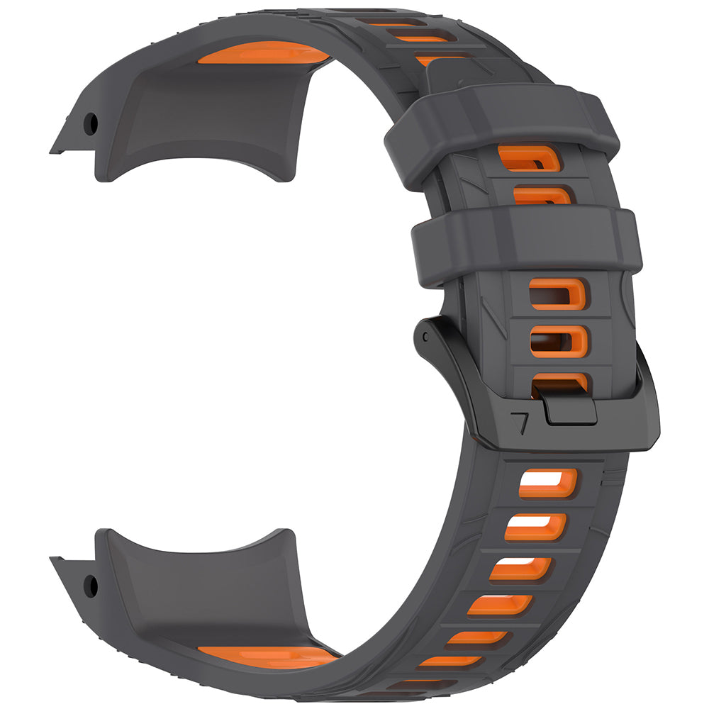 Remen Techsuit W077 za Garmin Instinct 3 50mm Solar / Instinct 3 50mm, Sivo Narančasti
