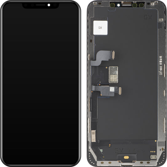 Zaslon s dodirnim ekranom GX za Apple iPhone XS Max, s okvirom, OLED verzija, crni