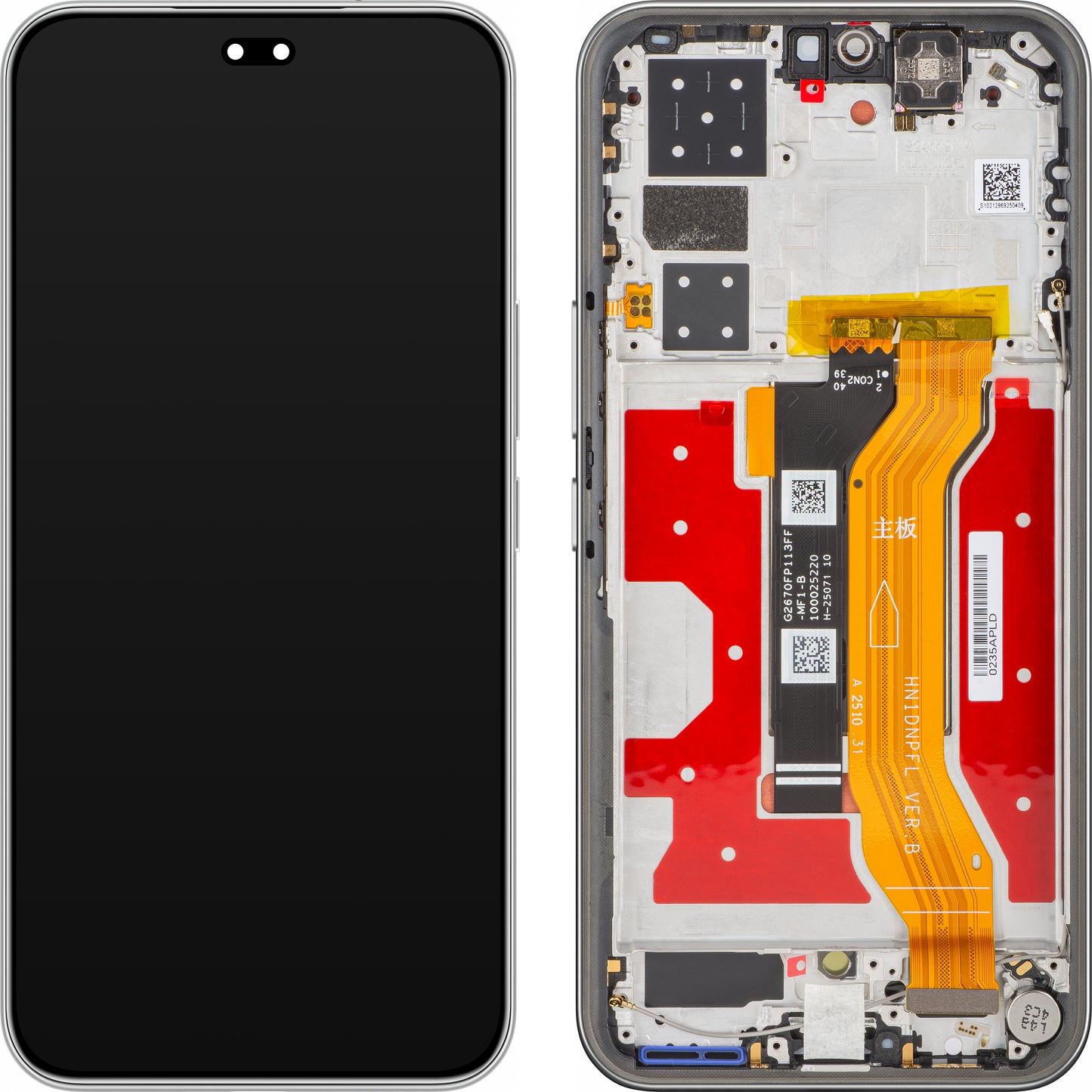 Zaslon s dodirnim ekranom Honor 400 Pro, s okvirom, sivi (Lunar Grey), Service Pack 0235APLD