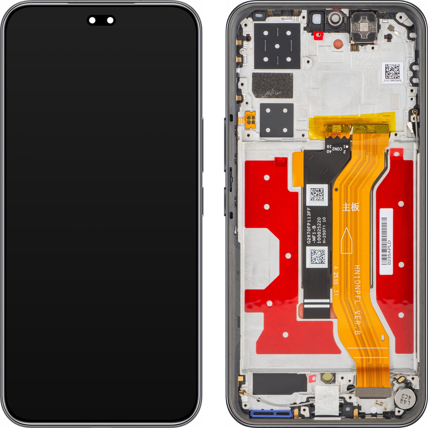 Zaslon s dodirnim ekranom Honor 400 Pro, s okvirom, crni (Midnight Black), Service Pack 0235APFA