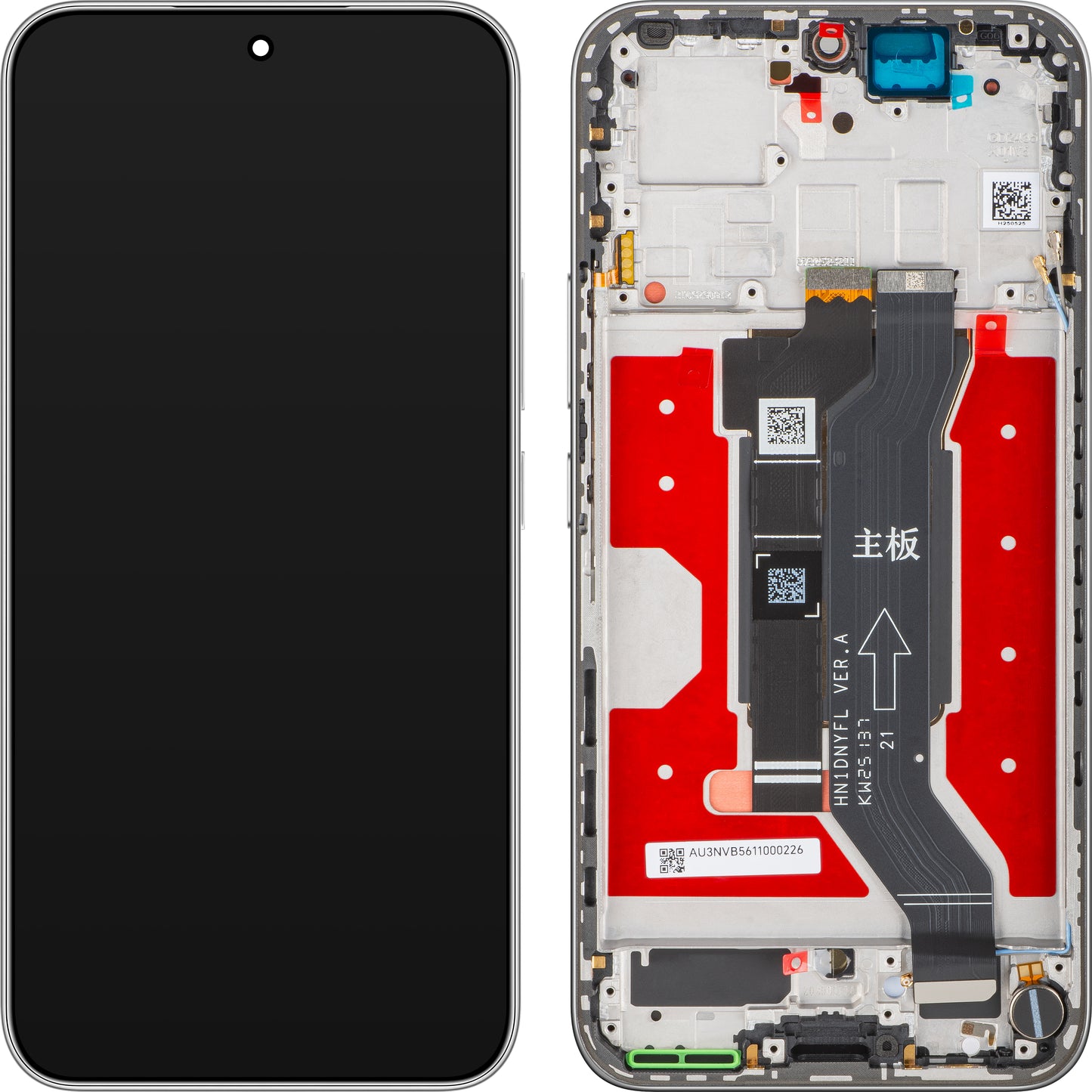 Display s Touchscreenom Honor 400, s okvirom, Bijela (Meteor Silver), Service Pack 0235APNS