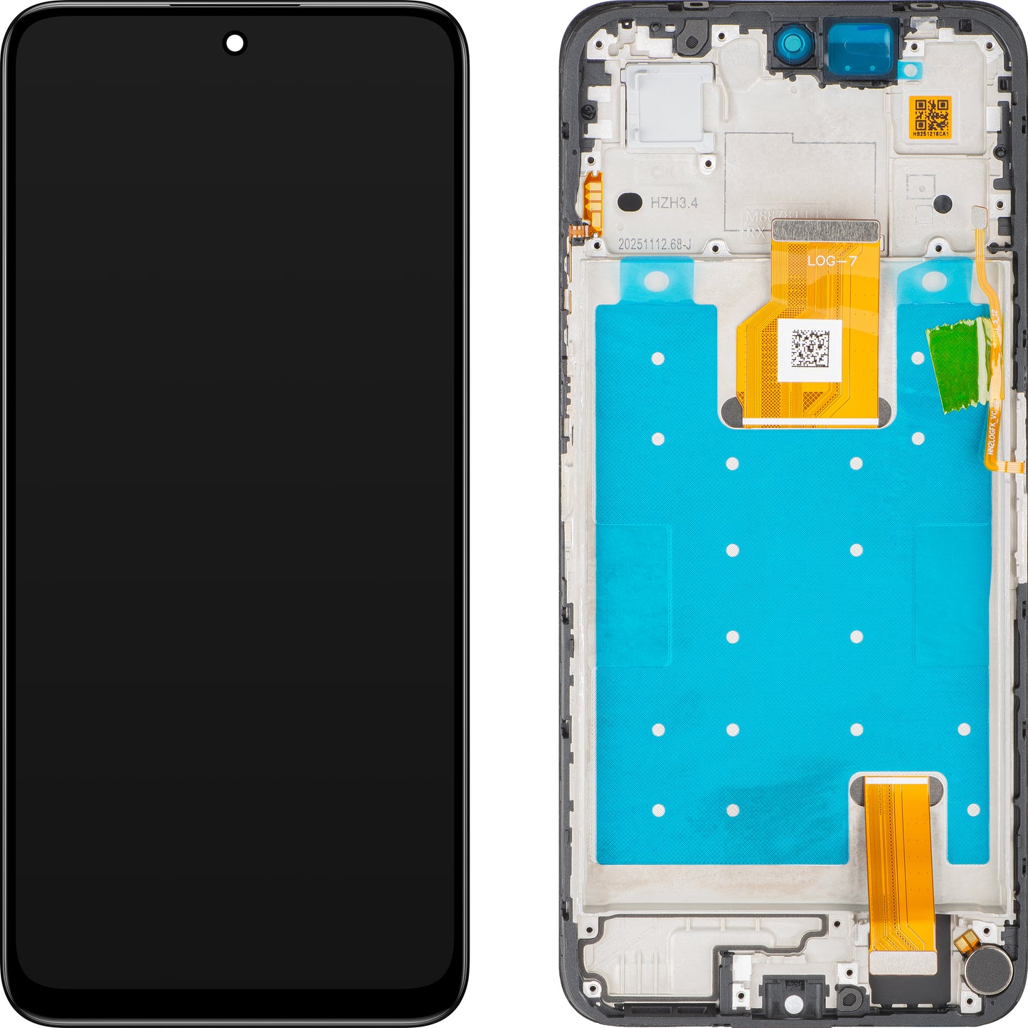 Zaslon s dodirnim zaslonom Honor 400 Smart 4G / 400 Smart 5G, s okvirom, crni, Service Pack 0235AQSX