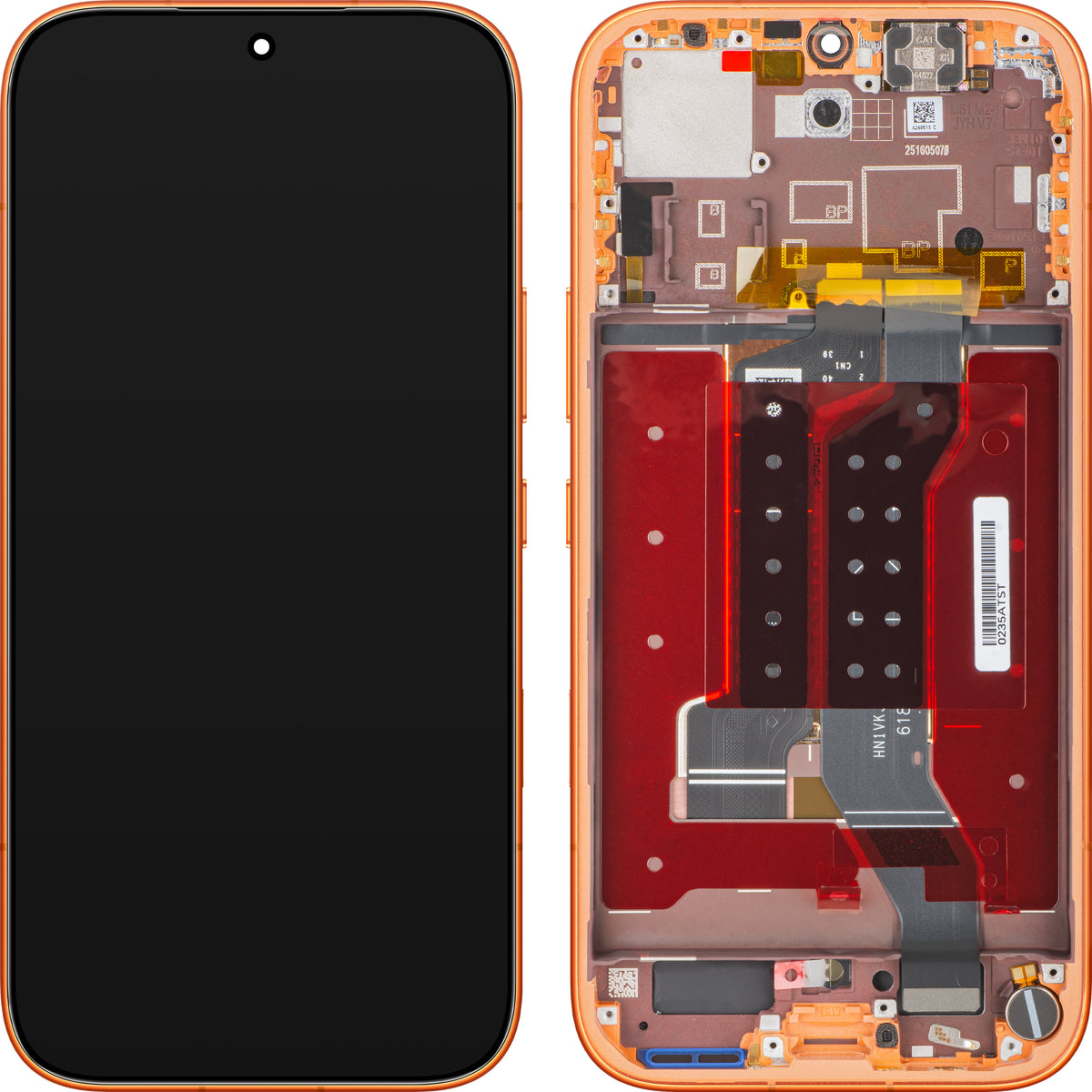 Zaslon s dodirnim zaslonom Honor 600, s okvirom, narančasti, Service Pack 0235ATST