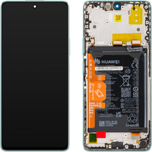 Zaslon s dodirnim ekranom Huawei nova 11i, s okvirom i baterijom, zelena (Mint Green), servisni paket 02355PFM