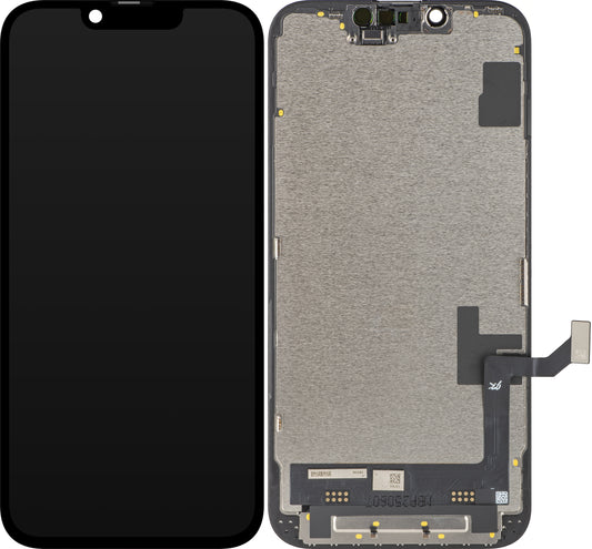 Zaslon s dodirnim zaslonom JK za Apple iPhone 16e, s okvirom, LCD In-Cell IC Movable verzija, Crna