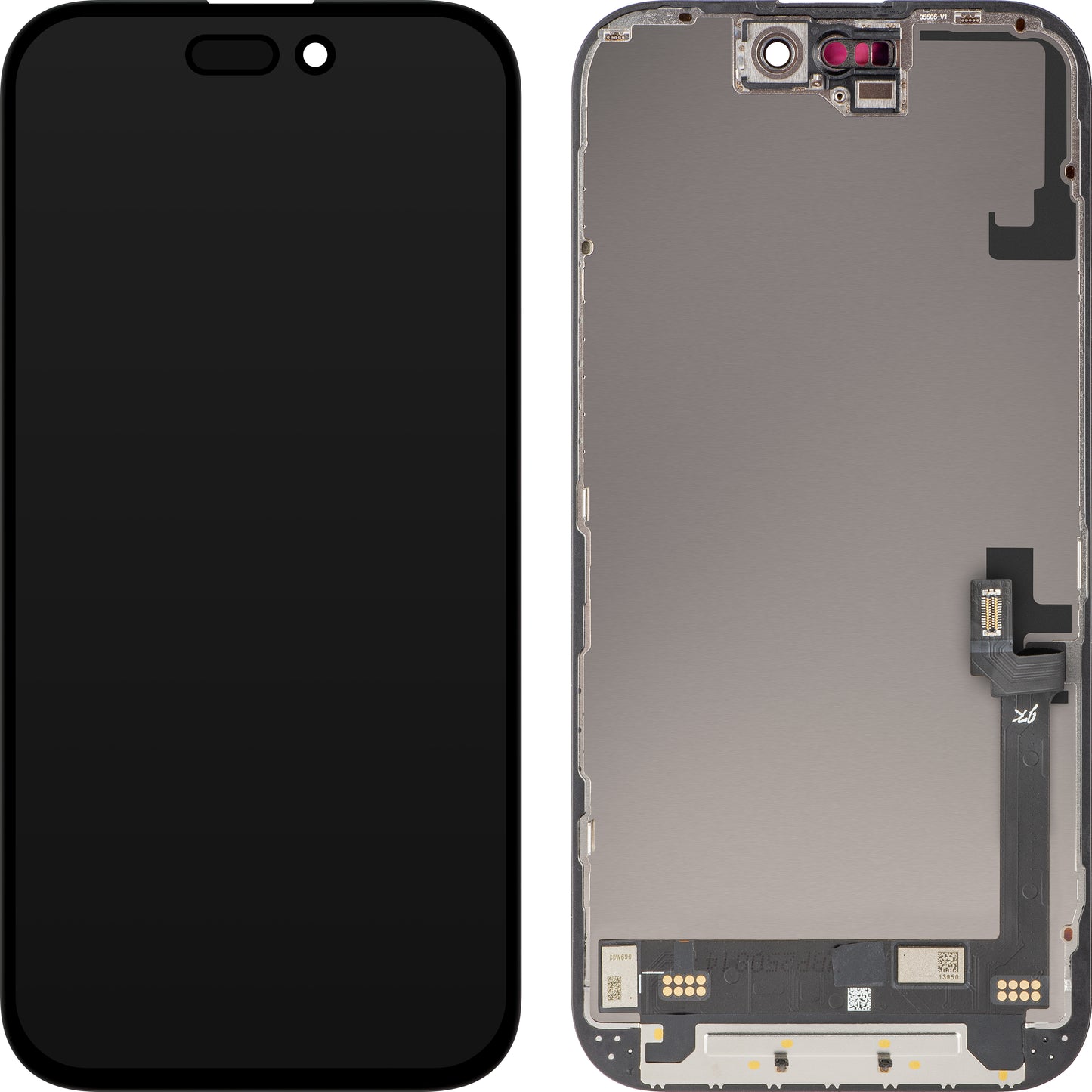 Zaslon s dodirnim zaslonom JK za Apple iPhone 16, s okvirom, LCD In-Cell IC Movable verzija, Crna