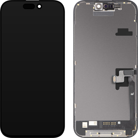 Zaslon s dodirnim zaslonom JK za Apple iPhone 16 Pro, s okvirom, LCD verzija In-Cell IC Movable, crna