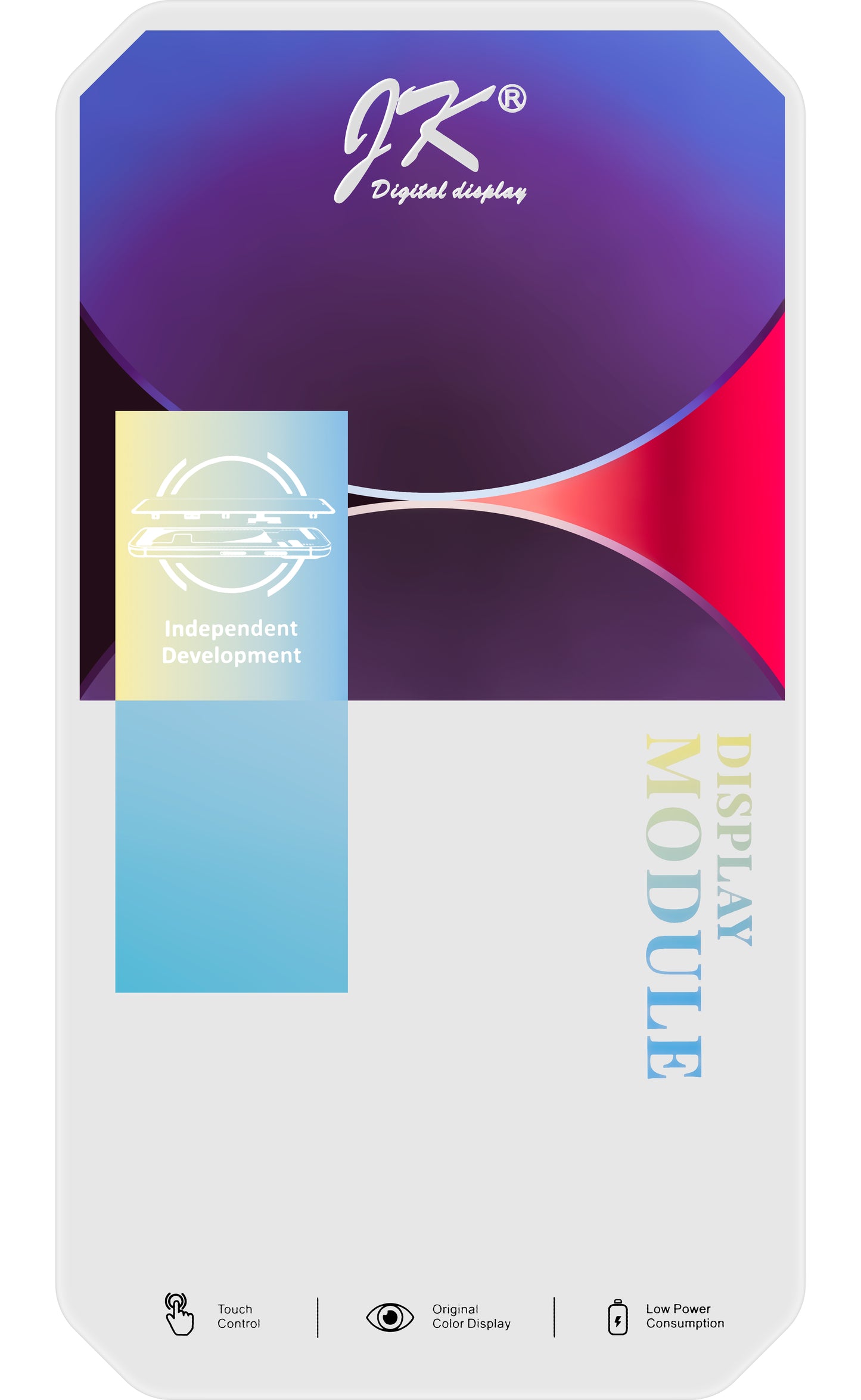 Zaslon s dodirnim ekranom JK za Apple iPhone 14 Plus, s okvirom, LCD In-Cell verzija, crni