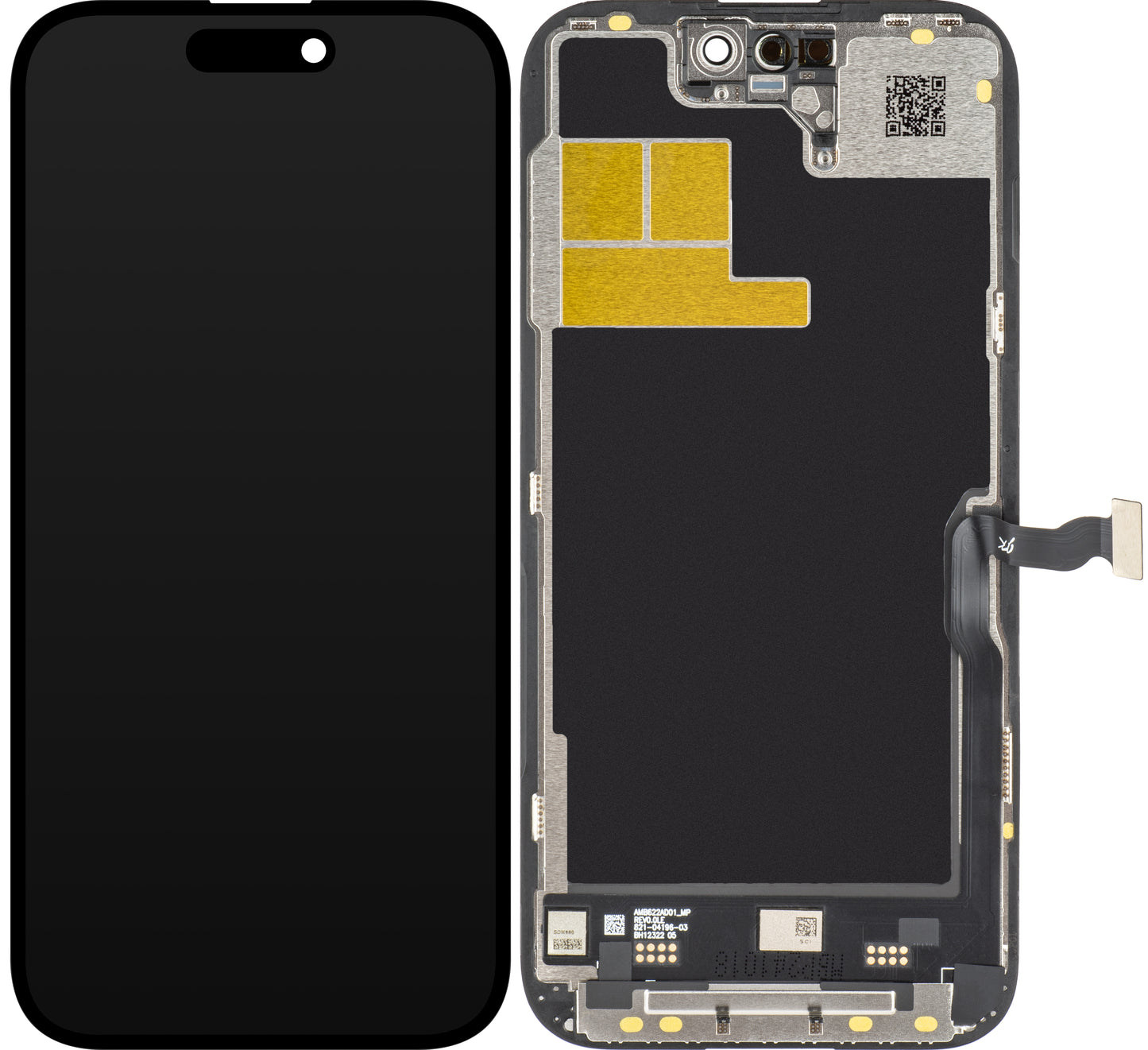 Zaslon s dodirnim ekranom JK za Apple iPhone 14 Pro, s okvirom, LCD In-Cell IC Movable verzija, crni