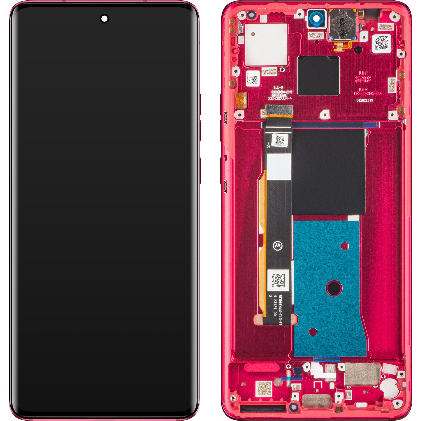 Zaslon s dodirnim ekranom Motorola Edge 40, s okvirom, crvena (Viva Magenta), servisni paket 5D68C22712