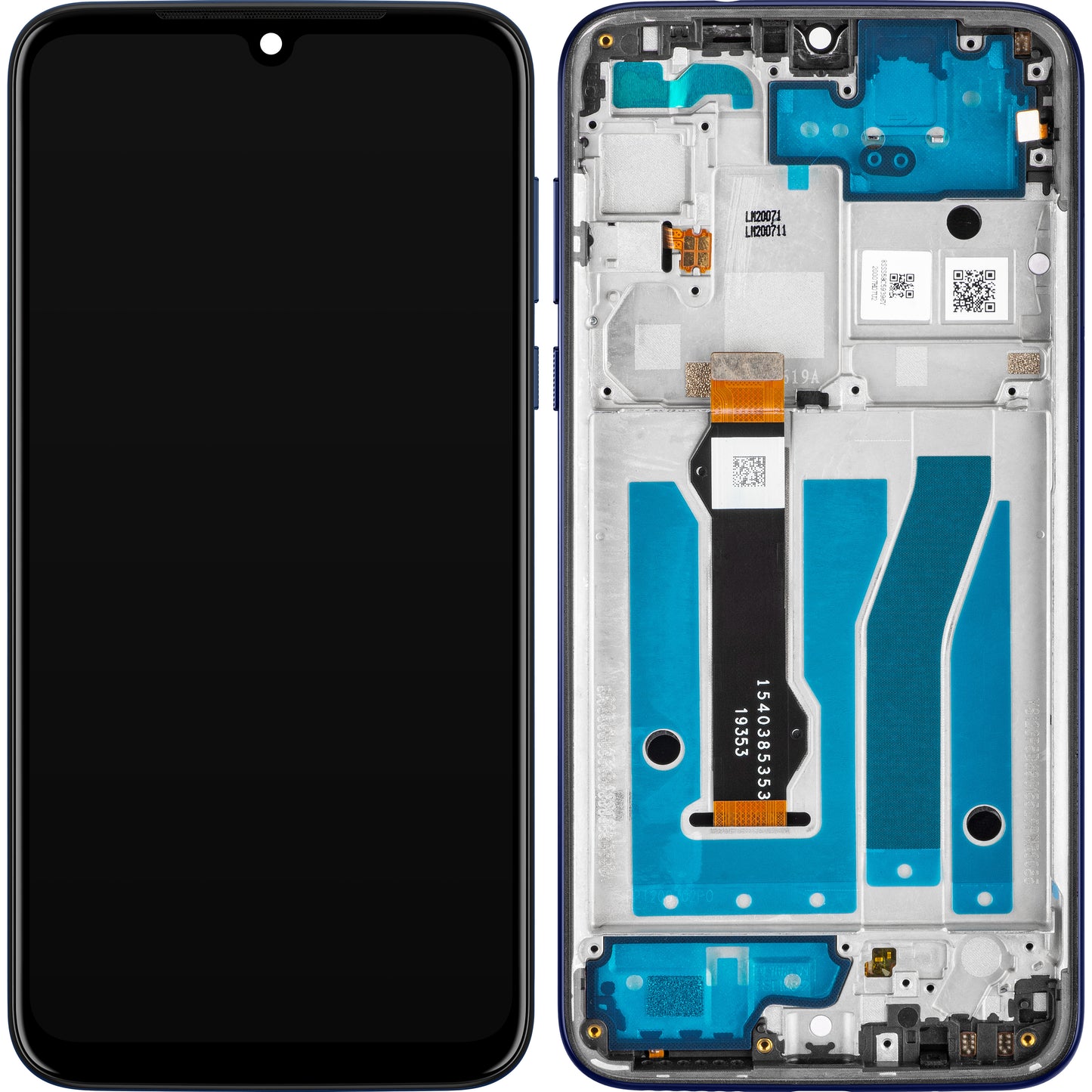Display s dodirnim zaslonom Motorola Moto G8 Plus, s okvirom, Plava (Tamnoplava), Servisni paket 5D68C15528