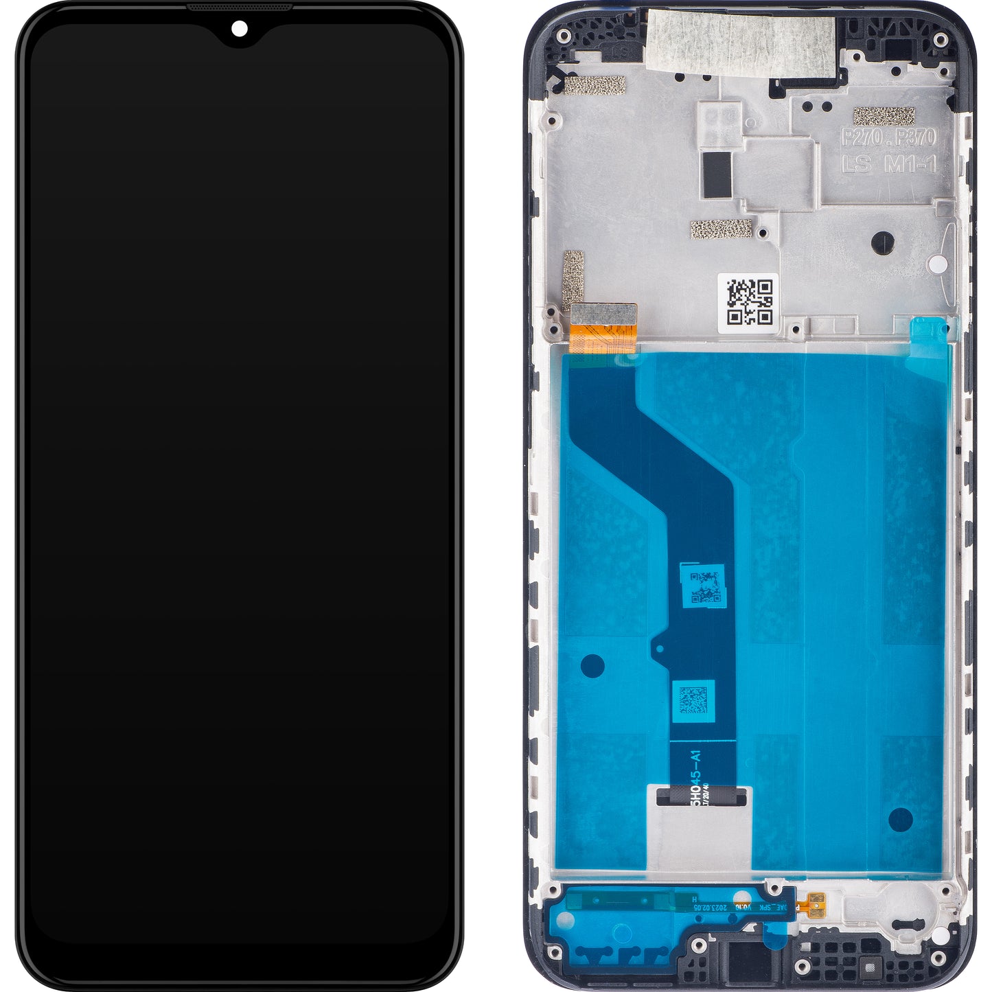 Zaslon s dodirnim ekranom Motorola Moto E7 Plus, s okvirom, crni, paket za servis 5D68C17416