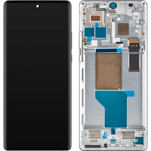 Zaslon s dodirnim ekranom Motorola Edge 30 Ultra, s okvirom, bijeli (Starlight White), servisni paket 5D68C21453