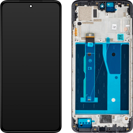Zaslon s dodirnim ekranom Motorola Moto G84, s okvirom, crni, servisni paket 5D68C23231
