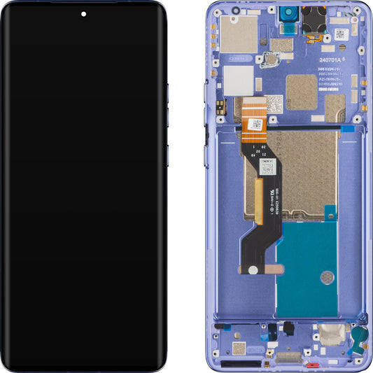 Zaslon s dodirnim ekranom Motorola Edge 50 Pro, s okvirom, Ljubičasta (Luxe Lavander), Servisni paket 5D68C24093