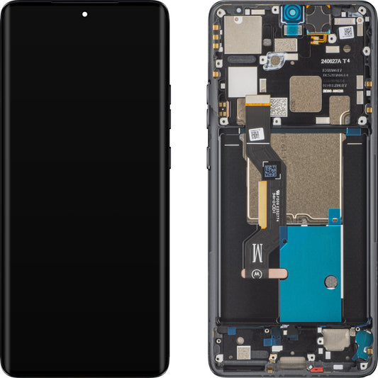 Zaslon s dodirnim ekranom Motorola Edge 50 Pro, s okvirom, crni (Black Beauty), servisni paket 5D68C24092