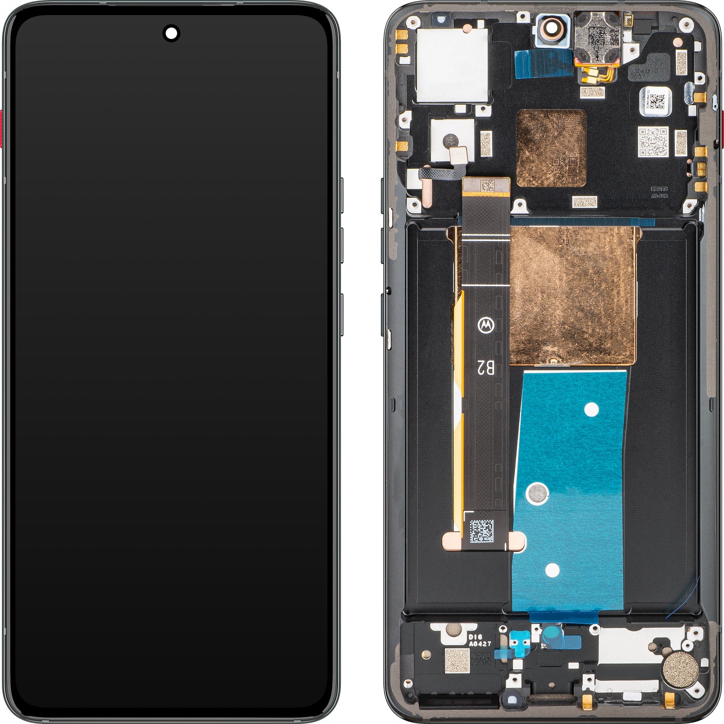 Zaslon s dodirnim ekranom Motorola ThinkPhone, s okvirom, crni (Carbon Black), servisni paket 5D68C22243