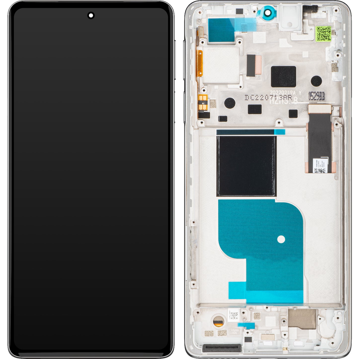 Zaslon s dodirnim ekranom Motorola Edge 30 Pro, s okvirom, srebrni (Stardust White), servisni paket 5D68C20277