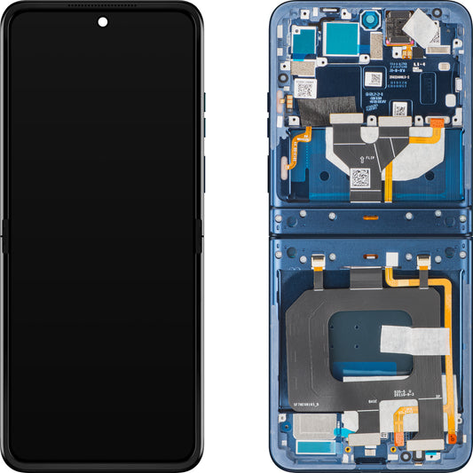 Display s dodirnim zaslonom Motorola Razr 2025 / Razr 60, s okvirom, Pod Inner, Mornarsko plava (Gibraltar Sea), Service Pack 5D68C29965