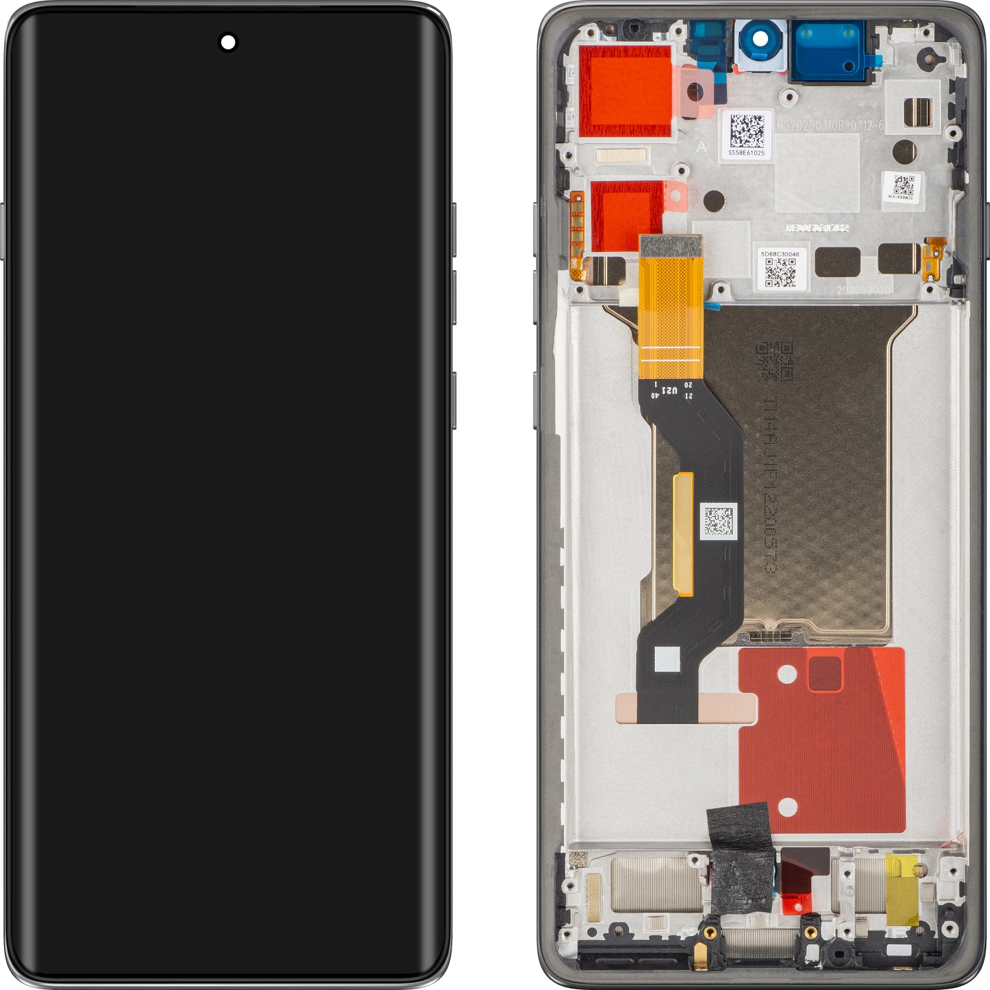 Display s dodirnim zaslonom Motorola Edge 60 Pro, s okvirom, siva (Pantone Shadow), Service Pack 5D68C30253