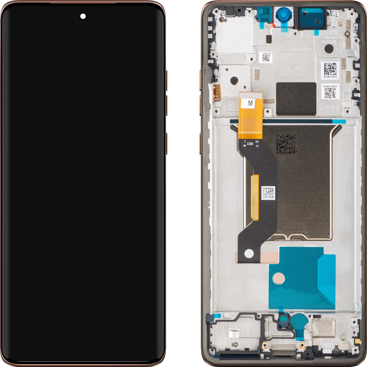 Display s Touchscreenom Motorola Edge 60 Fusion, s okvirom, Smeđ (Mocha Mousse), Service Pack 5D68C30578