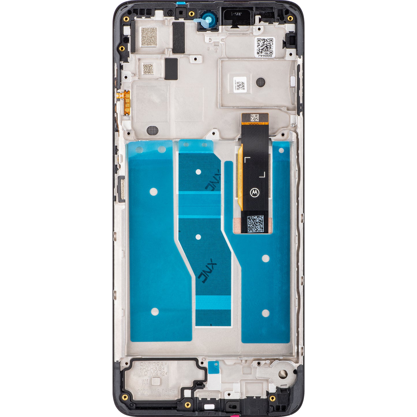 Zaslon s dodirnim ekranom Motorola Moto G52, s okvirom, crni, paket za servis 5D68C20495