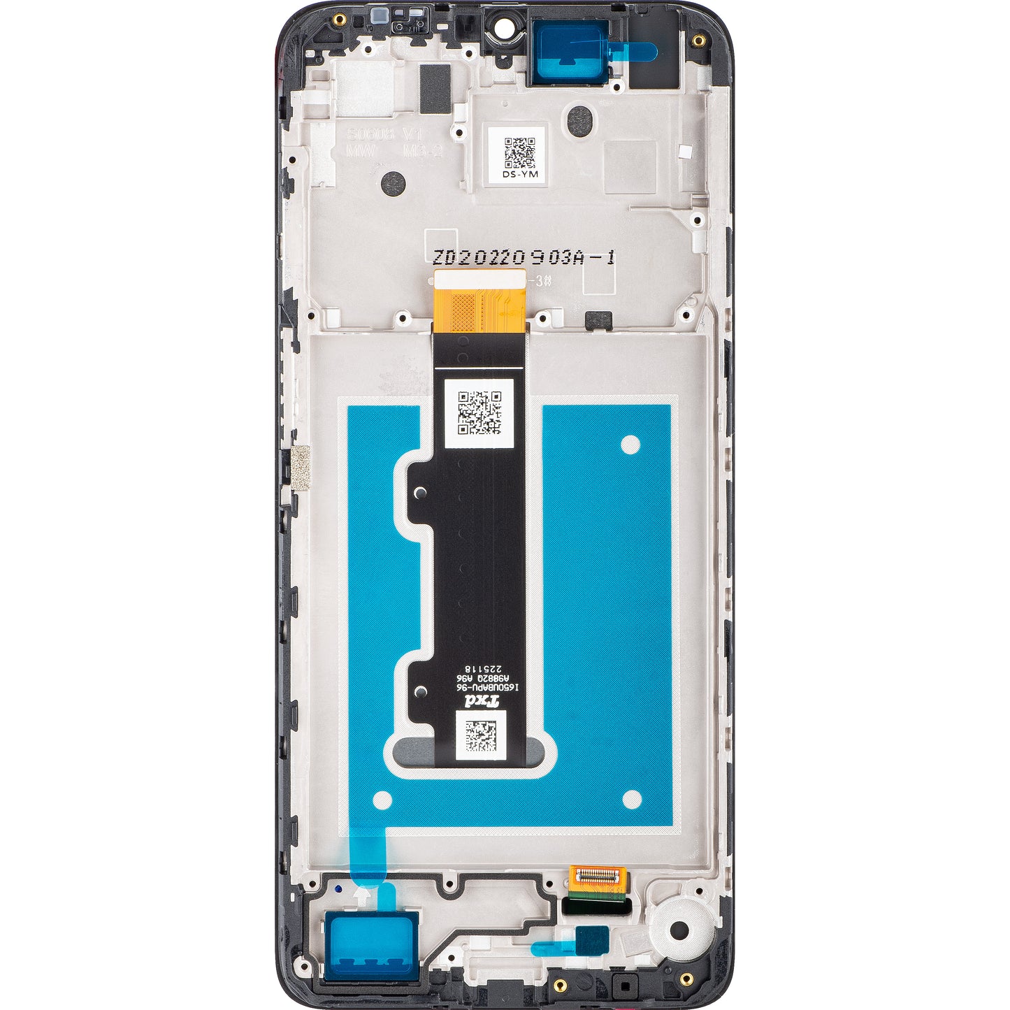 Zaslon s dodirnim ekranom Motorola Moto E22i / E22, s okvirom, crni, servisni paket 5D68C21594