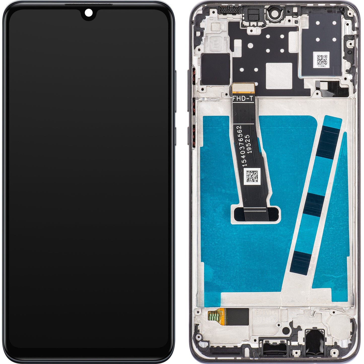 Zaslon s dodirnim ekranom MP kompatibilan s Huawei nova 4e / P30 lite, s okvirom, crni