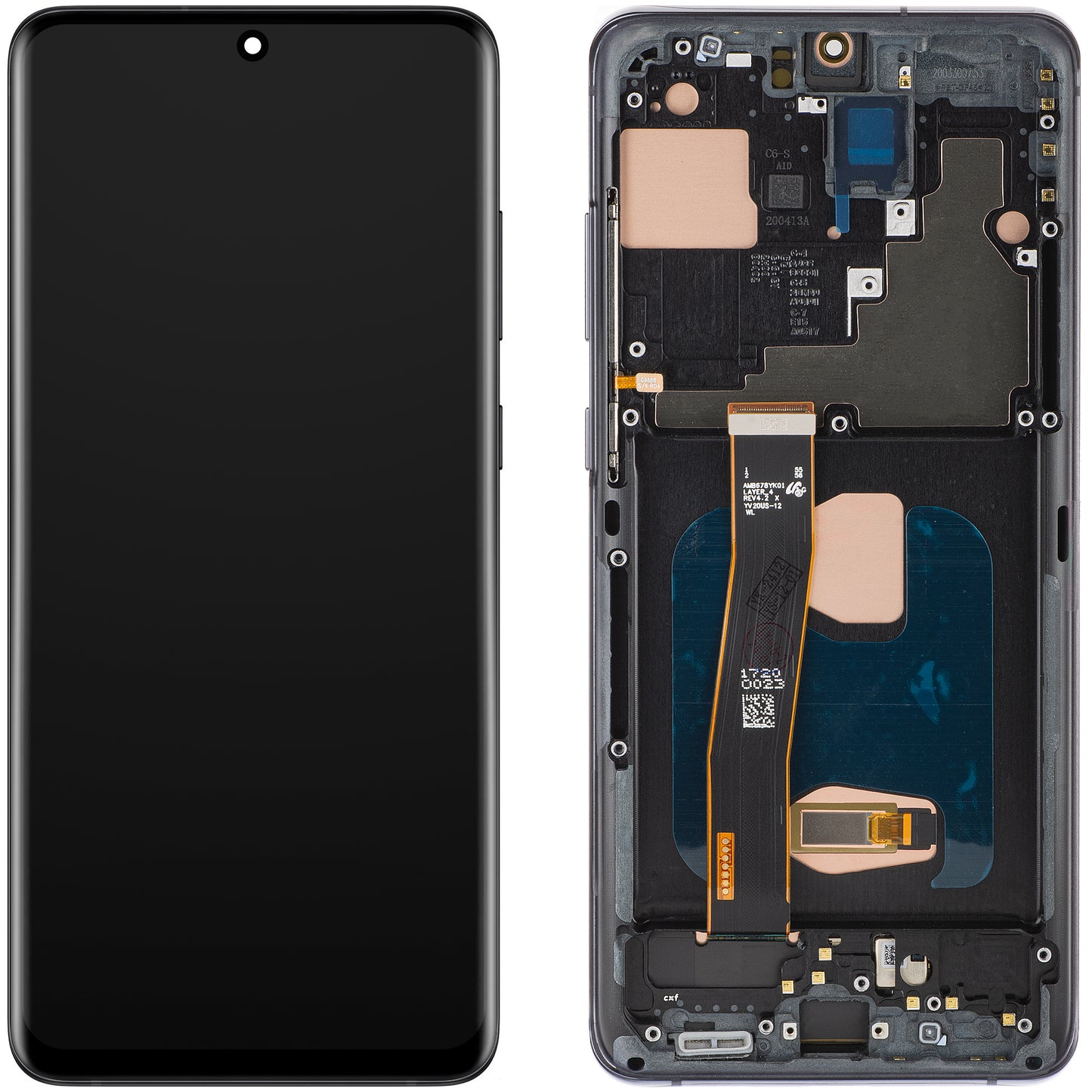 Display s dodirnim zaslonom MP kompatibilan s Samsung Galaxy S20 Ultra G988, s okvirom, OLED verzija, Crni