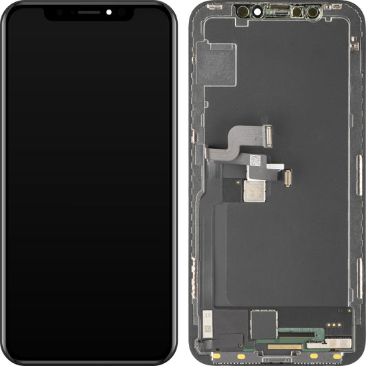 Zaslon s dodirnim zaslonom MP kompatibilan s Apple iPhone X, s okvirom, verzija Soft OLED FHD, crna