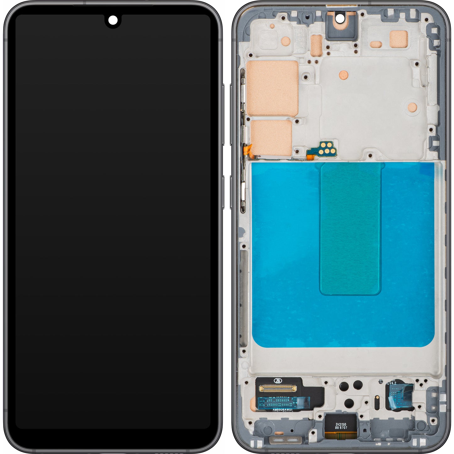 Zaslon s dodirnim zaslonom MP kompatibilan s Samsung Galaxy S23 S911, s okvirom, Crni