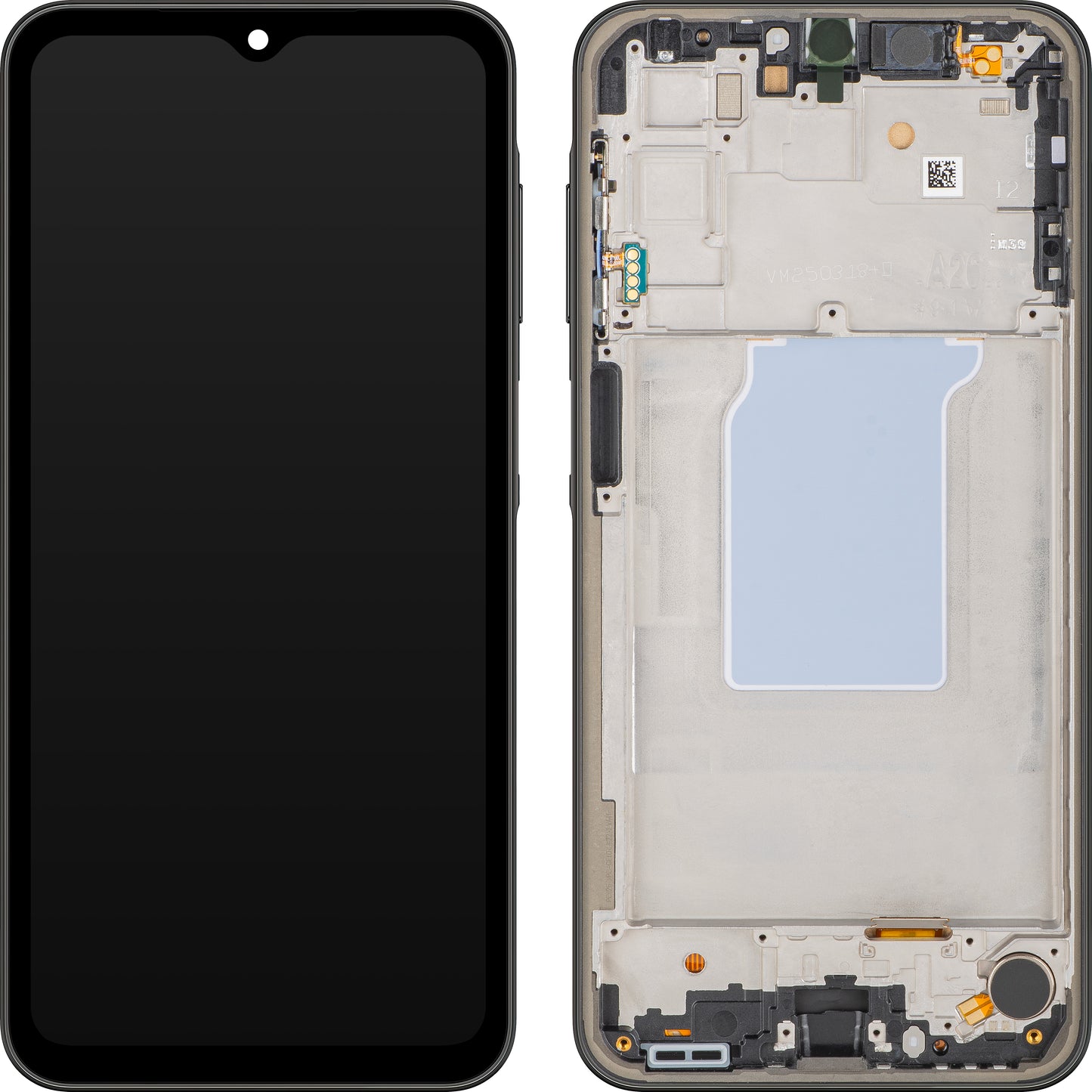 Zaslon s dodirnim zaslonom MP kompatibilan s Samsung Galaxy A26 A266, s okvirom, crni