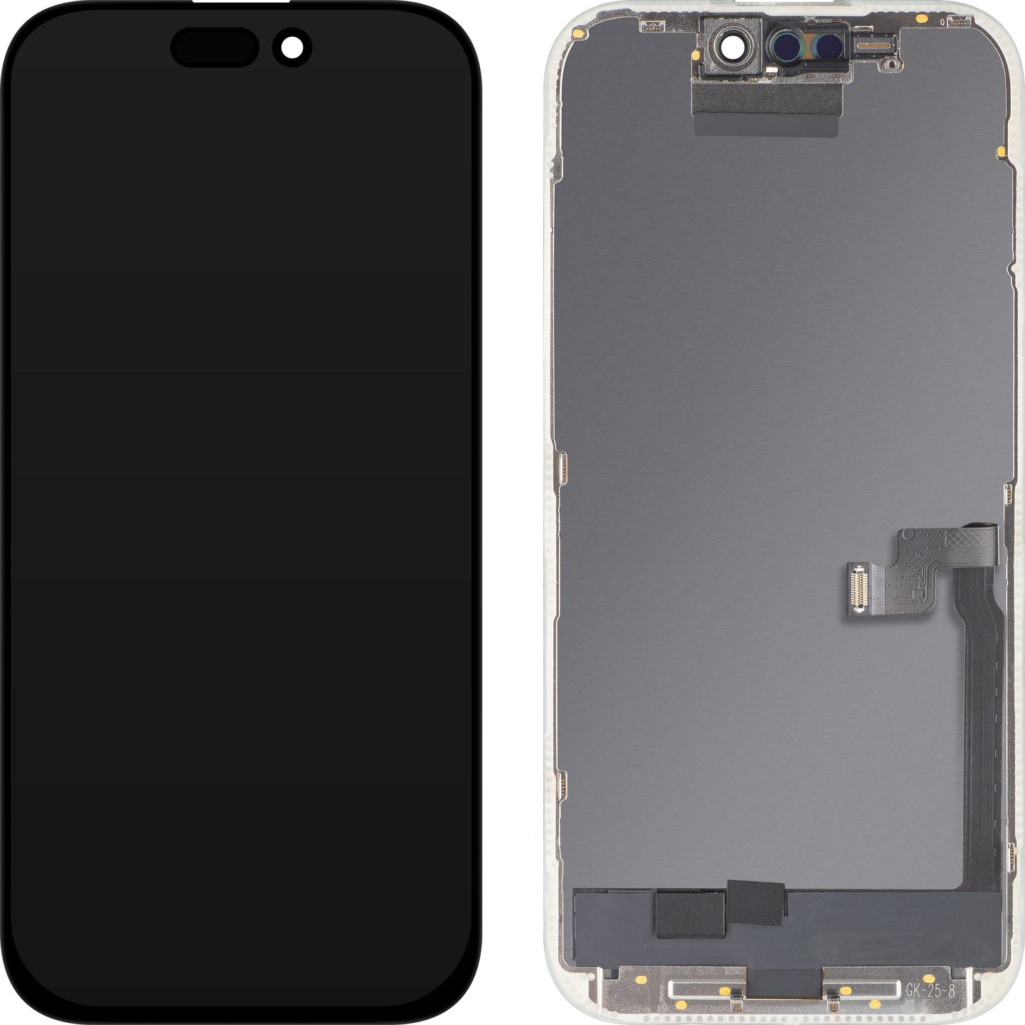 Zaslon s dodirnim zaslonom MP kompatibilan s Apple iPhone 16 Pro, s okvirom, OLED FHD dijagnostička verzija, crni