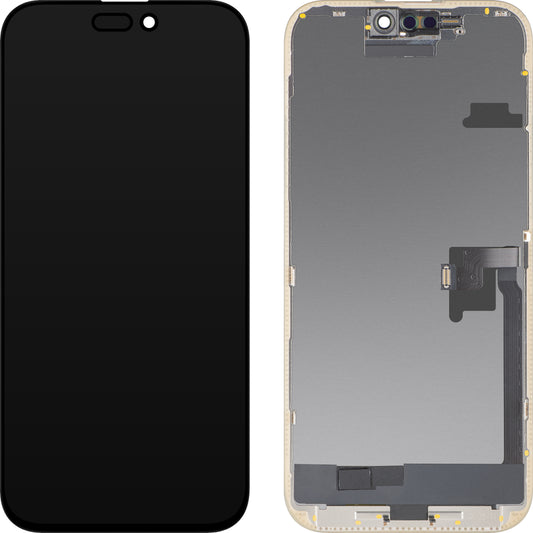 Zaslon s dodirnim zaslonom MP kompatibilan s Apple iPhone 16 Pro Max, s okvirom, OLED FHD dijagnostička verzija, crni