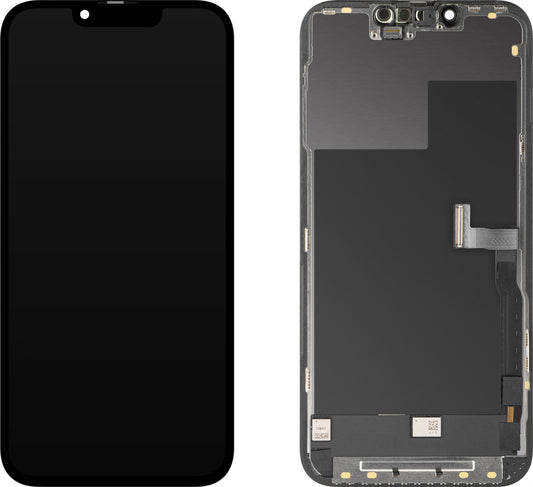 Zaslon s dodirnim zaslonom MP kompatibilan s Apple iPhone 13 Pro, s okvirom, OLED FHD dijagnostička verzija, crni