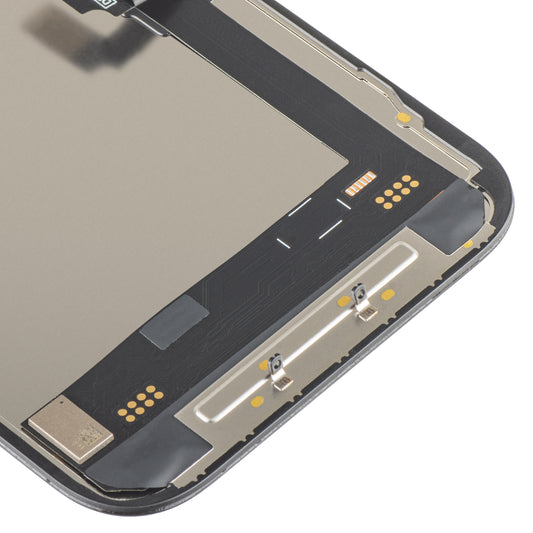 Zaslon s dodirnim zaslonom MP kompatibilan s Apple iPhone 16, s okvirom, Soft OLED FHD verzija 120Hz IC Movable, Crni